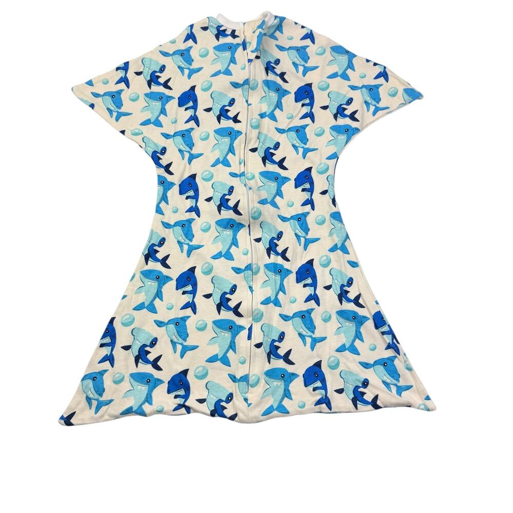 Zipadee Zip Blue Sharks Zippy Sleepsack, Size 3/6m